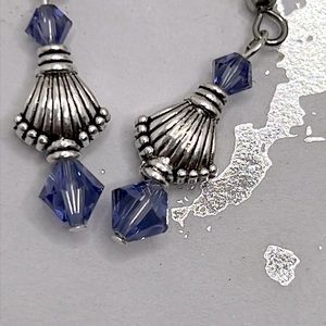 Lavender Swarovski Earrings.